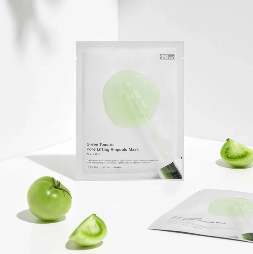 SUNGBOON EDITOR - SUNGBOON EDITOR - Green Tomato Pore Lifting Ampoule Mask - LYSSA SELECT